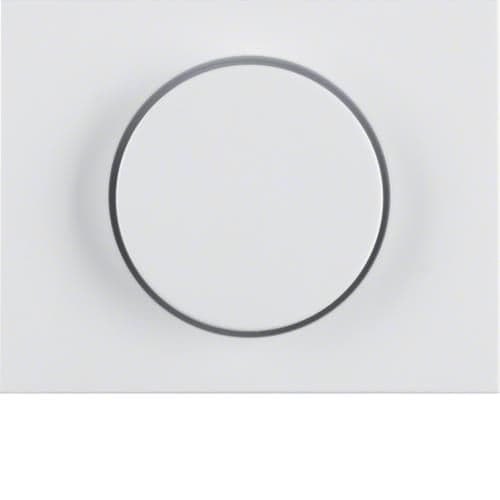 Enjoliveur avec bouton de réglage pour variateur rotatif Berker K.1 Blanc polaire, brillant vue 1