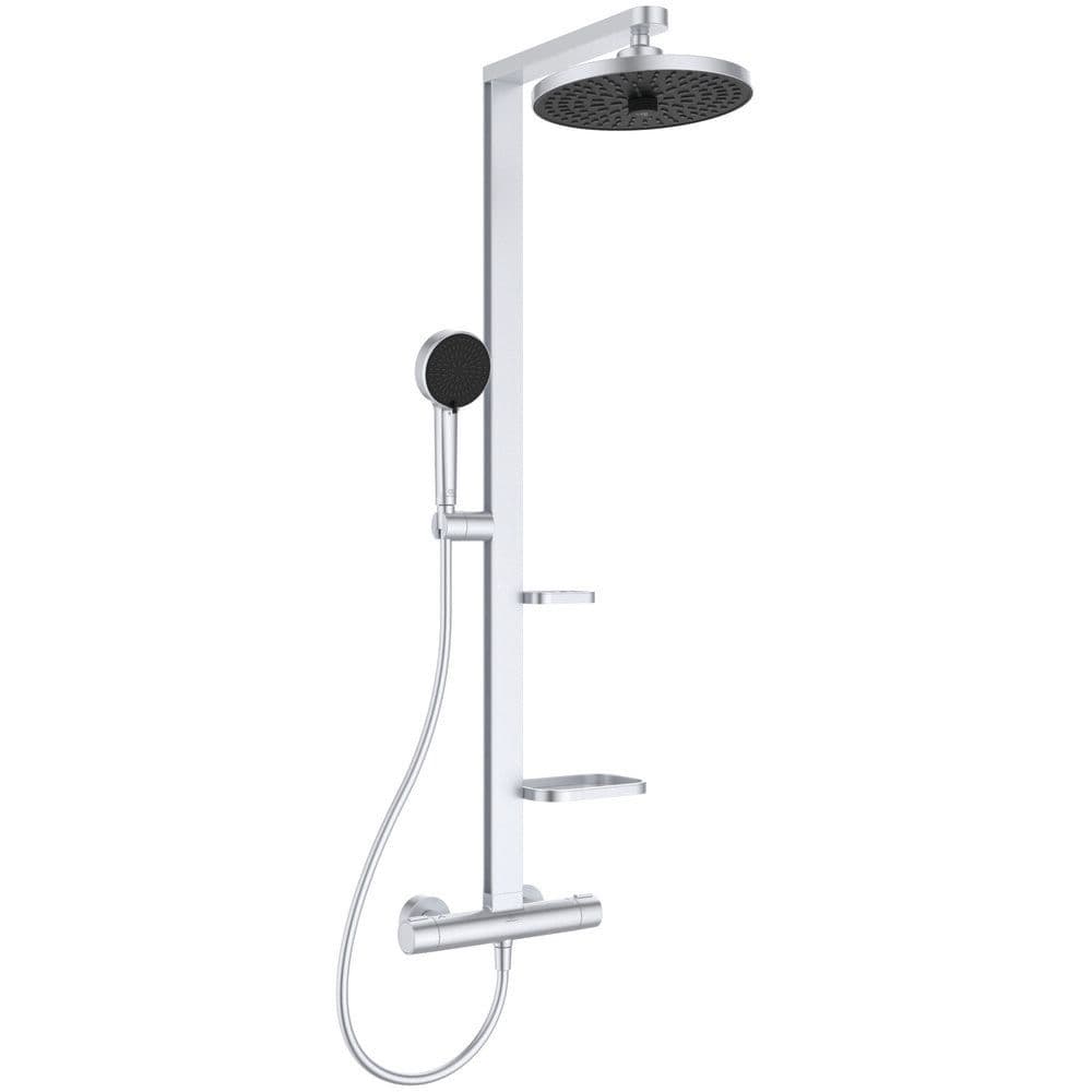 Ideal Standard Alu+ systeme de douche thermostatique argent brossé vue 1