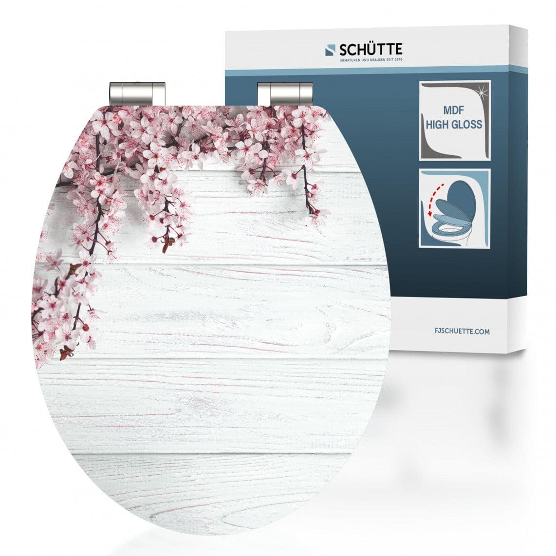 80549 abattant WC en MDF HG FLOWERS AND WOOD, avec frein de chute vue 1