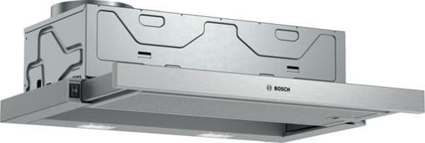 Hotte serie 2 télescopique 60cm, metalLook, 3 niveaux, 388m³ / h, 67dB, interrupteurs à bascule, 2 P vue 1