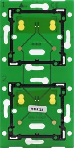 Double vertical platine murale pour Niko Home control vue 1