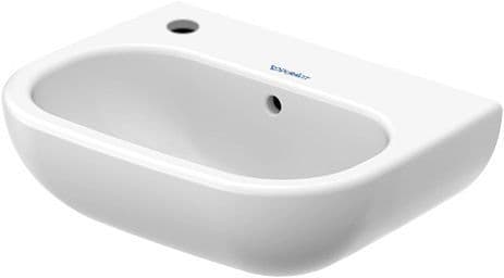 LAVE-MAINS D-CODE DURAVIT 36X27CM TROU GAUCHE BLANC vue 1