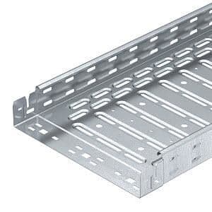 Chemin de câble longueur 3m largeur 300mm hauteur 60mm E30 - 60- 90 galva / sendzimir vue 1