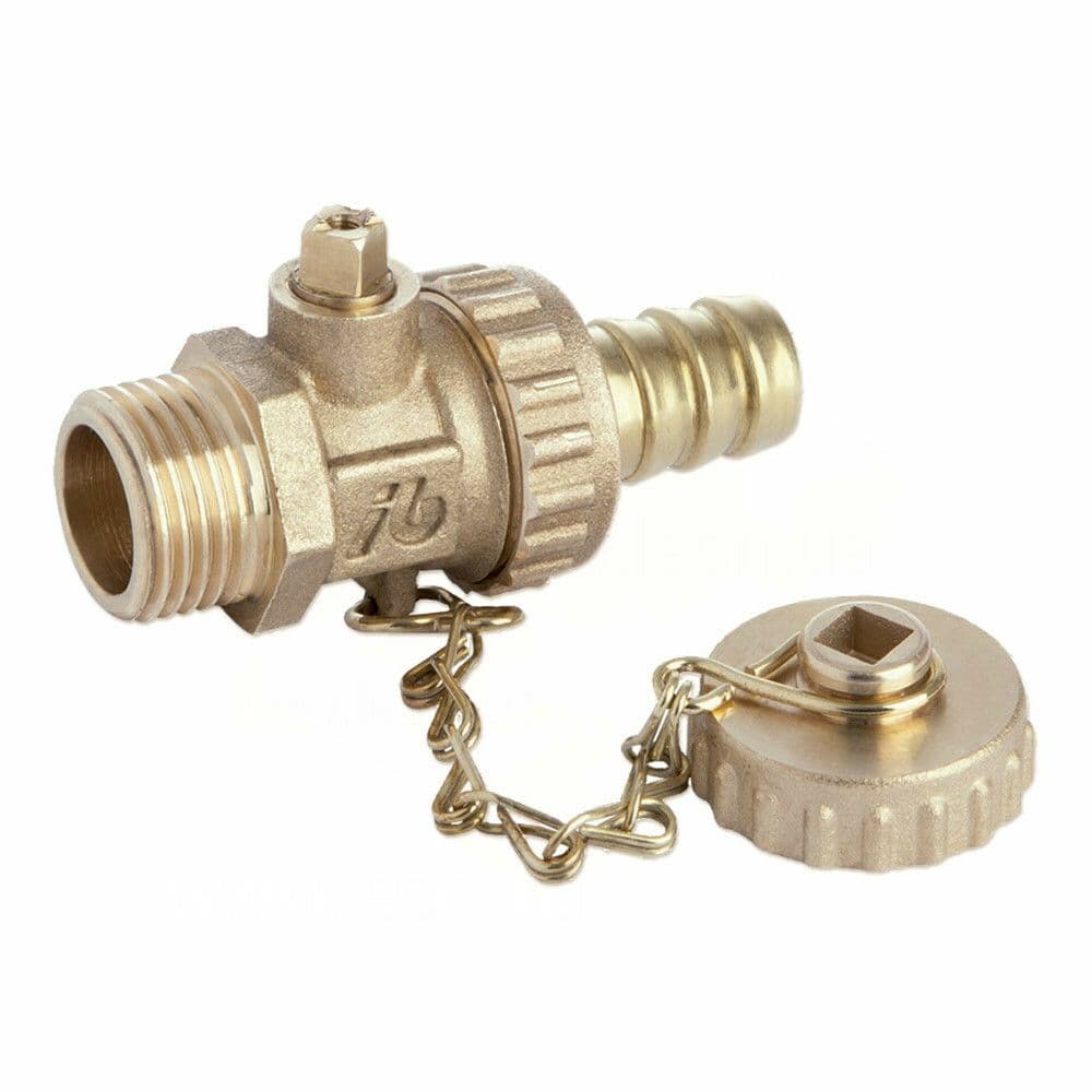 Robinet de remplissage et de vidange avec bouchon et chaînette 1/2" vue 1