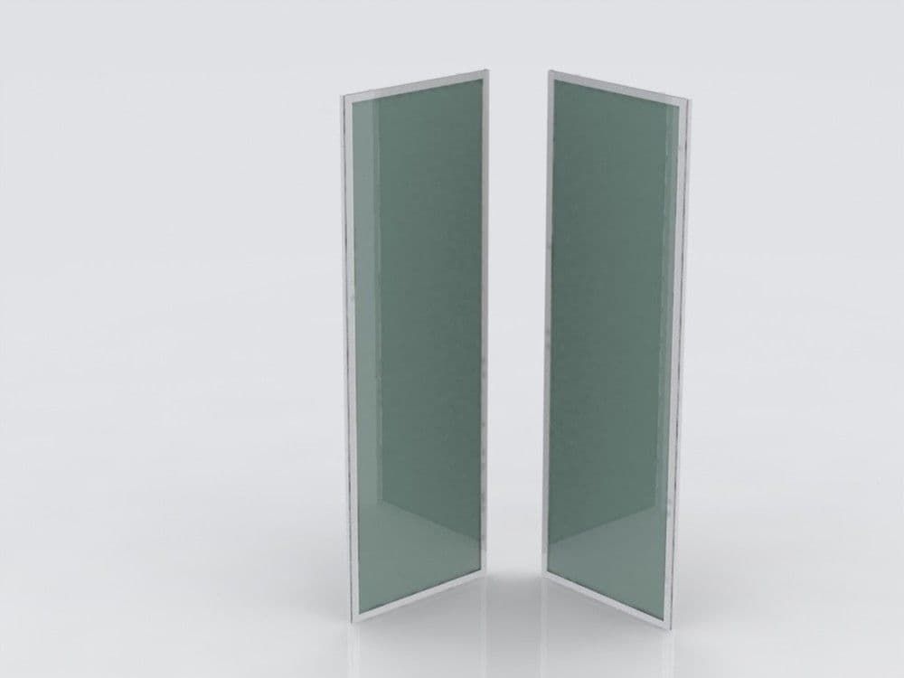 Isifix Adria parois de fonds en verre de sécurité 4mm profiles en aluminium vue 1