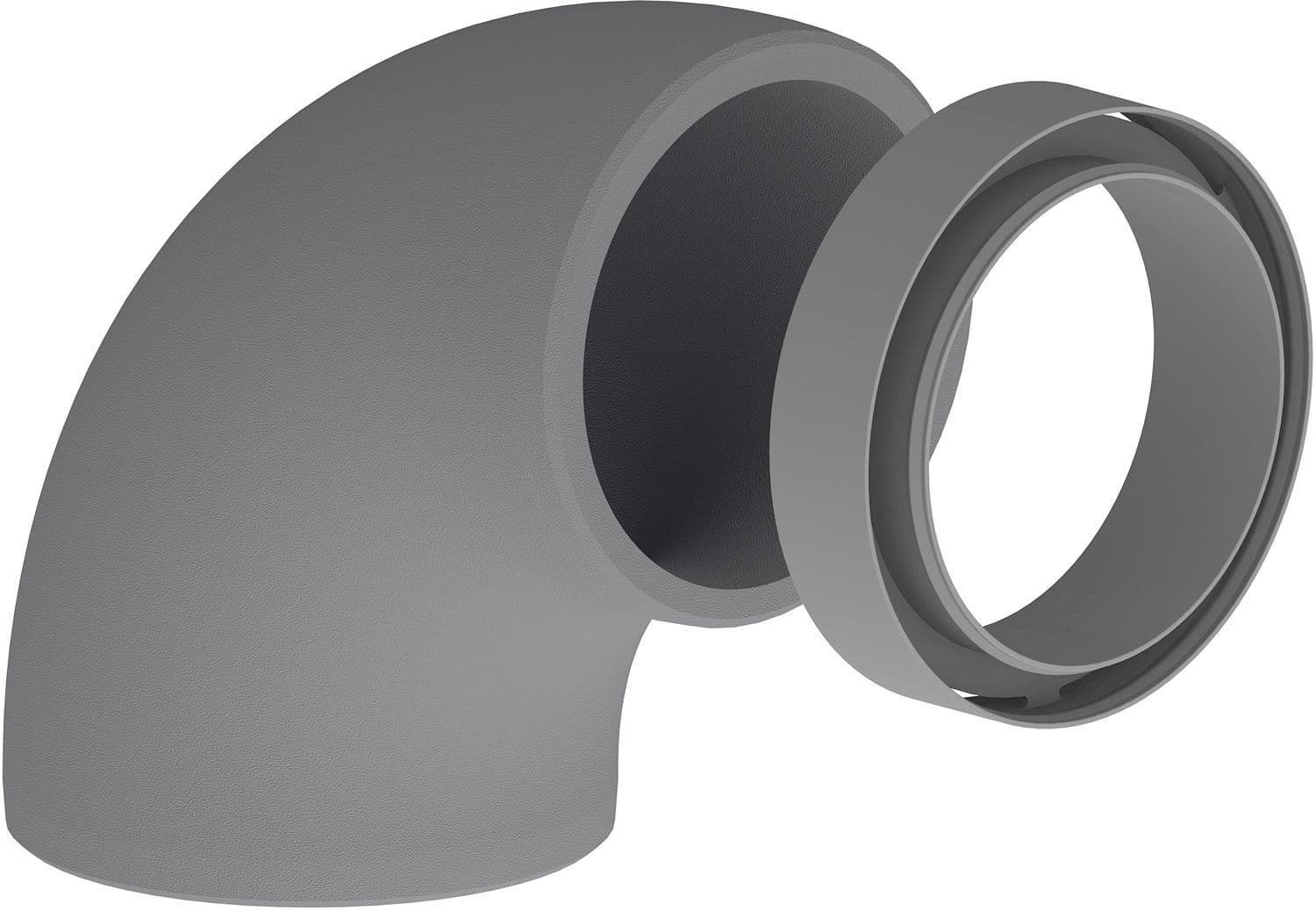 COUDE ISOLE POUR SYSTEME DE VENTILATION RACCORD INCL.160MM 90° vue 1
