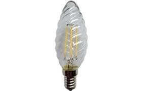 Ampoule Led à filament - E14 - bougie - C35 - torsadée - 3W - 450lm - 3200K vue 1