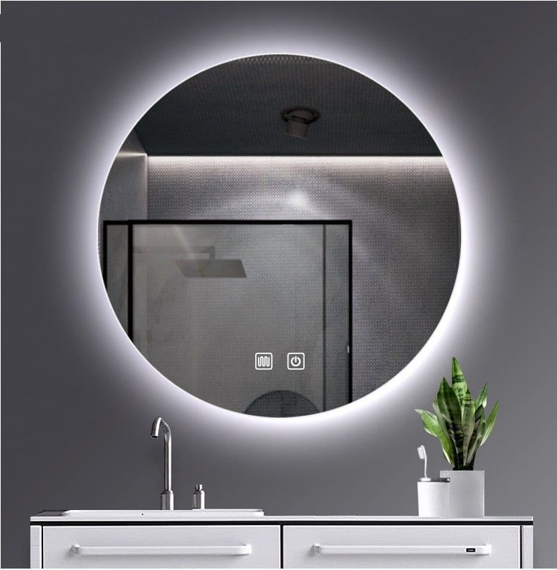 ALONI OMEGA MIROIR - AVEC ÉCLAIRAGE LED - ROND - SANS CADRE - AVEC CHAUFFAGE - TEMPÉRATURE DE COULEUR LED 3500-6500K - 120CM vue 1