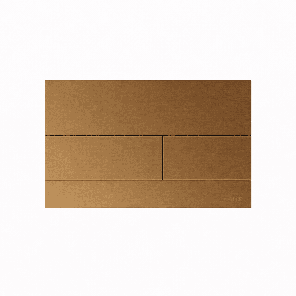 TECESQUARE II METAL - PLAQUE DE DÉCLENCHEMENT WC - INOX - ANTI-TRACE DE DOIGTS - LAITON BROSSÉ vue 1