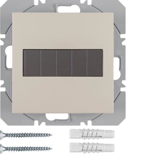 Bouton - poussoir simple solaire radio quicklink Knx S.1 / B.3 / B.7 Blanc brillant vue 1