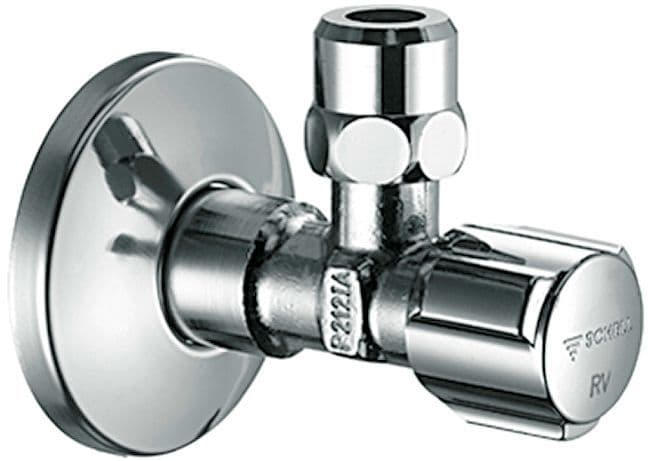 ROBINET D'ARRÊT EQUERRE SCHELL BELGAQUA 1/2" CHROME vue 1