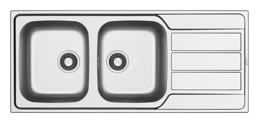 GO by Van Marcke Sofia ForU évier 1160x500mm D92 2 bacs réversible inox poli vue 1