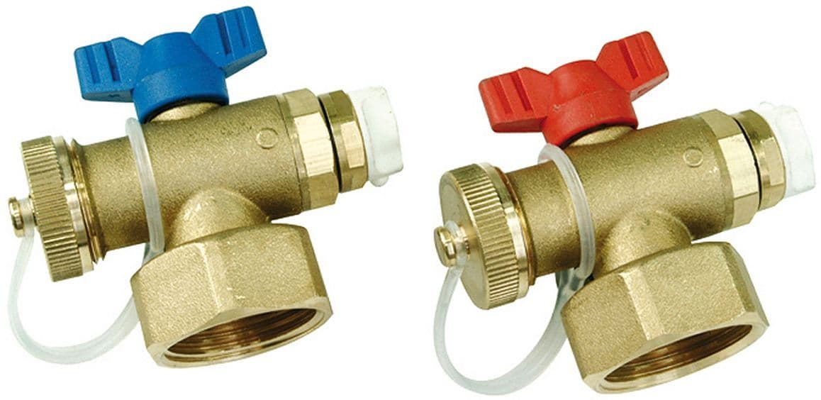 EMBOUT 4/4"F+ECROU+ROBINET DE REMPLISSAGE ET DE VIDANGE 3/8"SET=2PCS vue 1