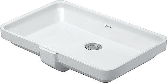 VASQUE A SOUS ENCASTRER 2ND FLOOR DURAVIT 525X350MM SANS TROU ROBINET +TROP-PLEIN BLANC vue 1