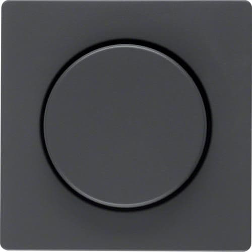 Enjoliveur avec bouton de réglage du variateur rotati Berker Q.1 / Q.3 Anthracite, Velours vue 1