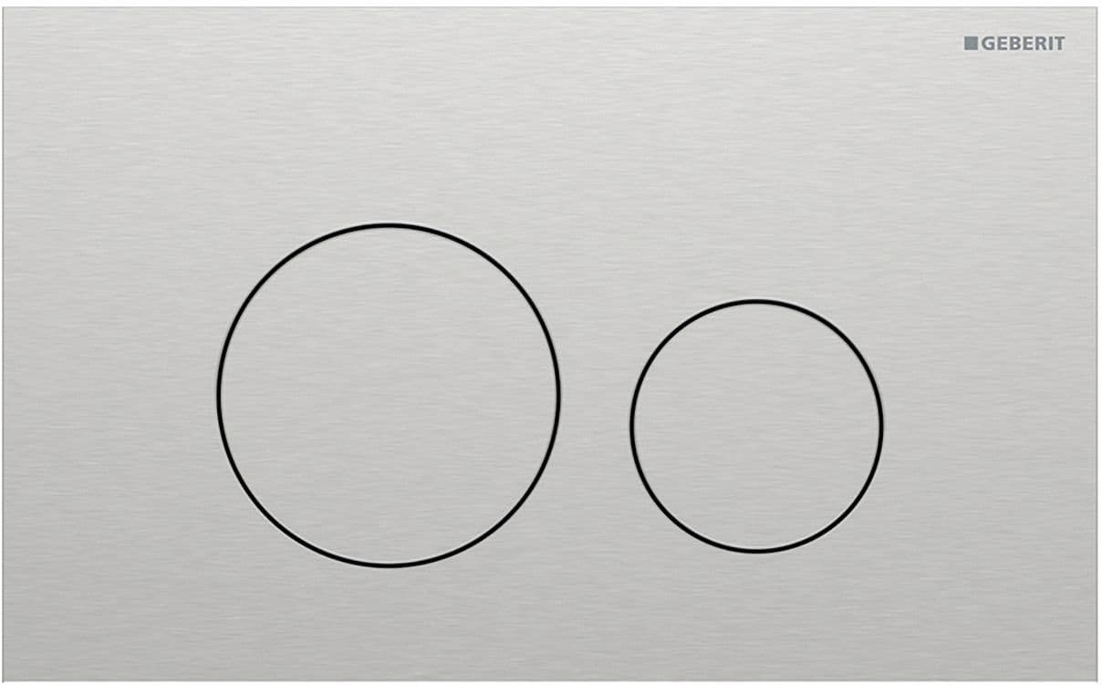 PLAQUE DE COMMANDE 2 TOUCHES SIGMA40 ROND GEBERIT INOX vue 1