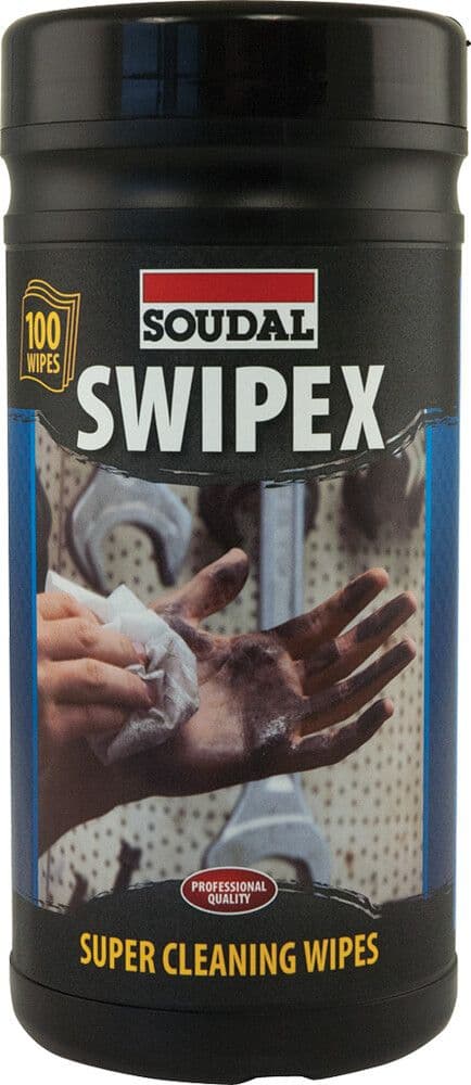 Soudal Swipex lingettes nettoyantes élimination colles et produit d’étanchéité vue 1