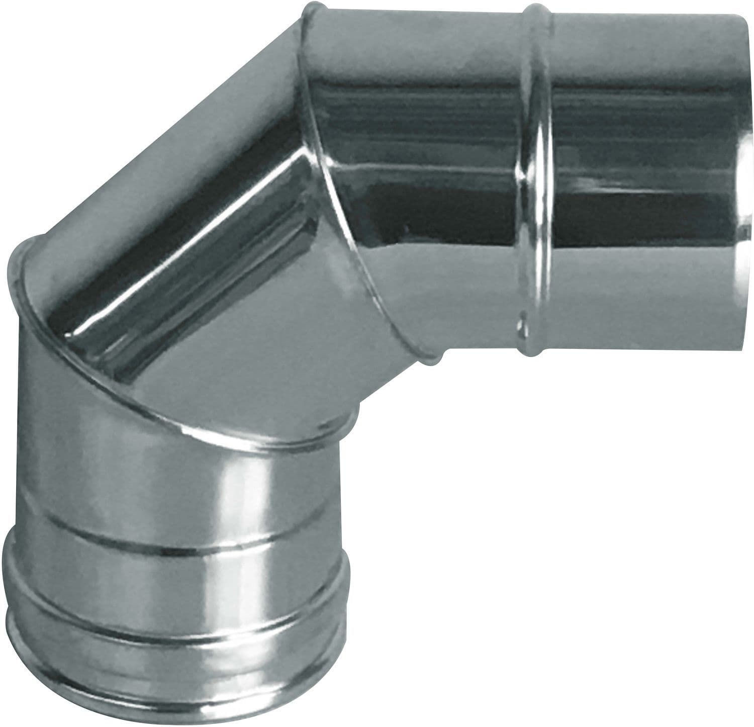 COUDE 90* INOX SIMPLE PAROI 100MM vue 1