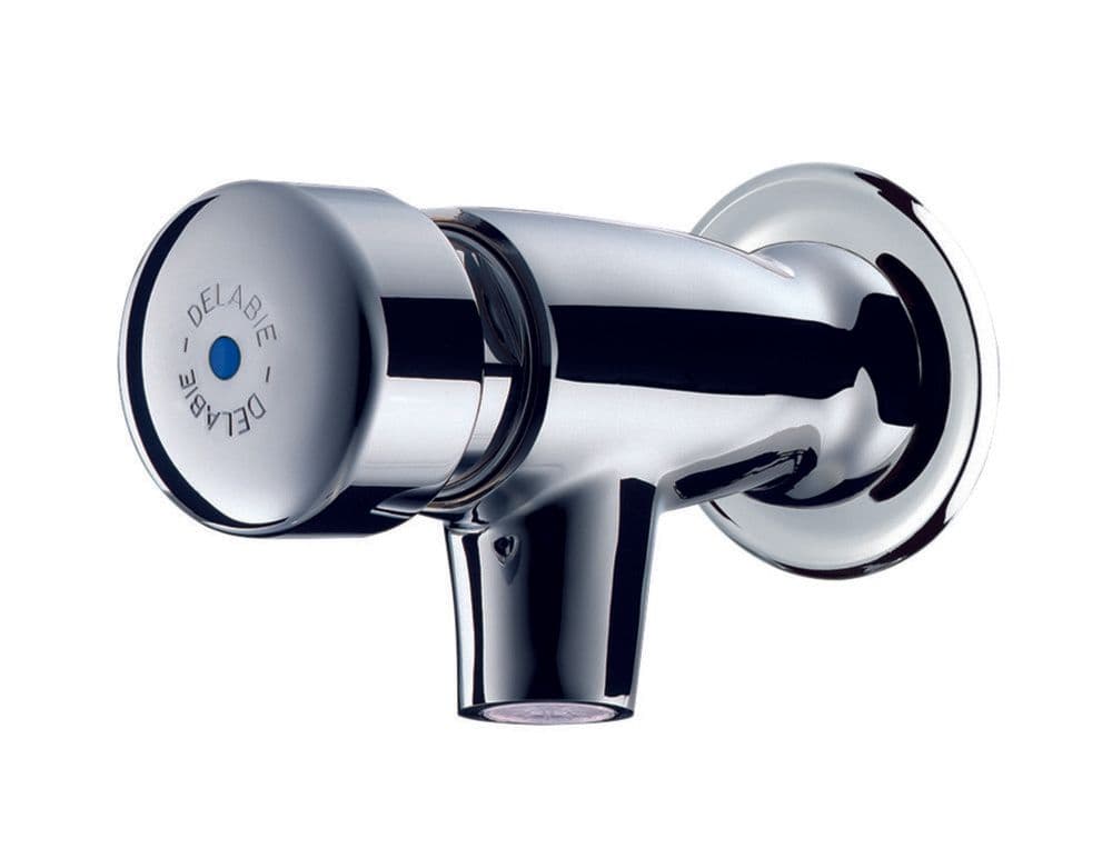 Delabie Tempostop robinet temporisé pour lavabo à poussoir montage mural vue 1