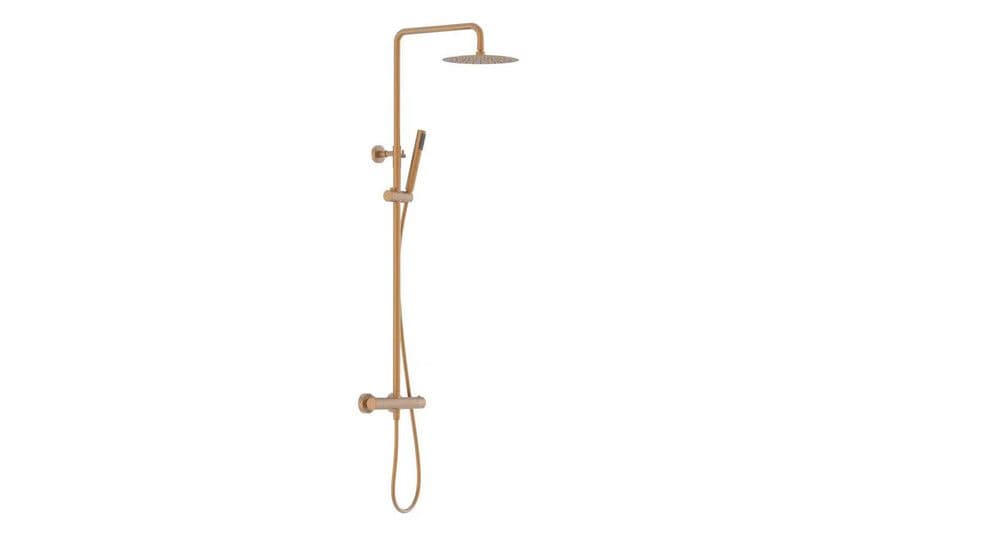GO Van Marcke Verona système de douche thermostatique or rose brossé vue 1
