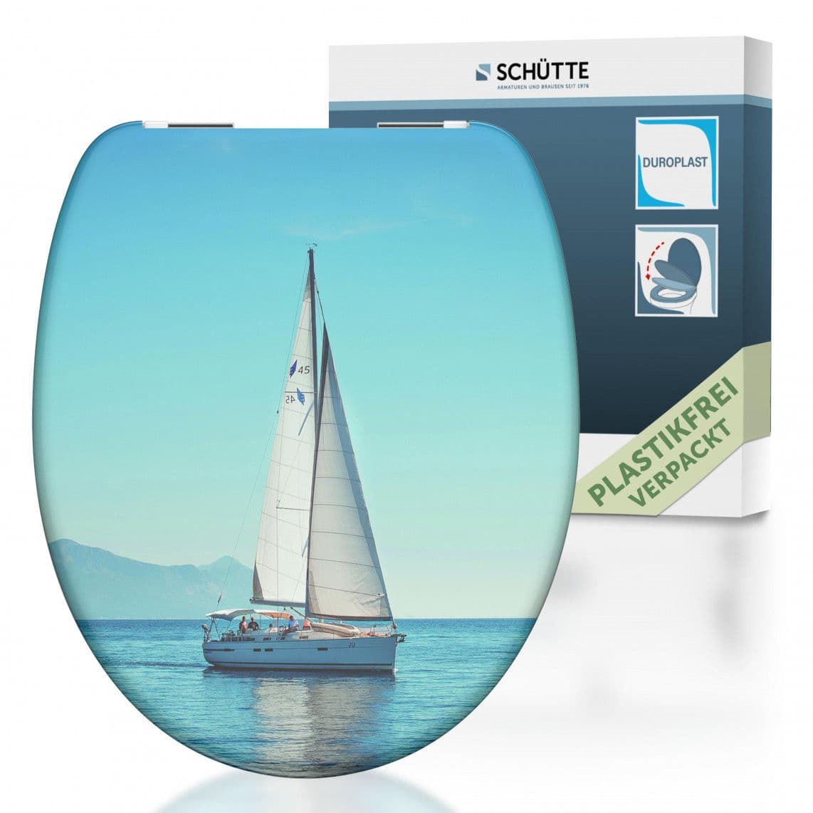 82148 abattant WC en Duroplast SAILING, avec frein de chute vue 1