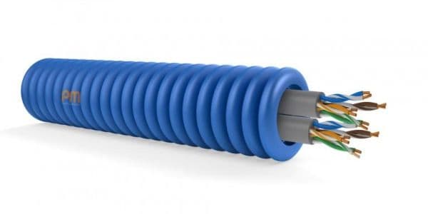 Tube précâblé UTP dual cat5E diamètre 20mm Lsoh en rouleau de 100m classe CPR: CCA vue 1