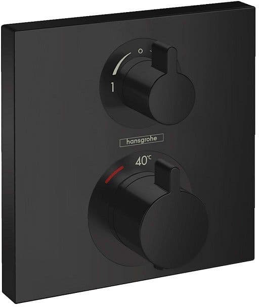 SET DE FINITION THERMOSTAT+INVERSEUR ECOSTAT SQUARE HG NOIR MAT vue 1