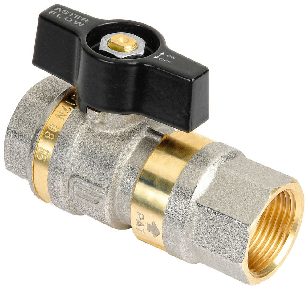 Effebi Aster Flow robinet à bille avec clapet anti-retour 3/4" ACS agrée vue 1