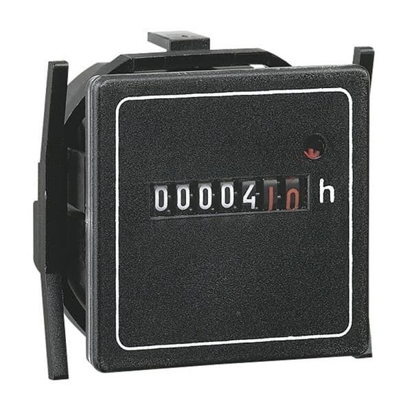 Compteur horaires totalisateur - 24V - 50Hz - dimensions 48 x 48mm - livré avec cadre de recouvremen vue 1