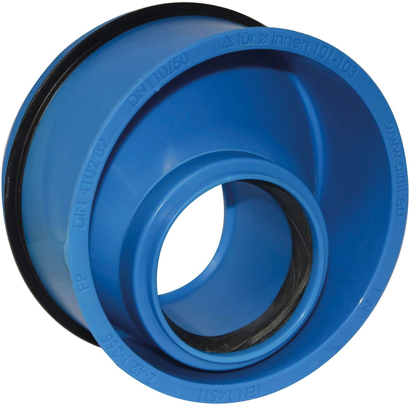 REDUCTION PP-H AVEC CAOUTCHOUC MF AIRFIT 108-50MM POUR TUBE A PAROI EPAISSE vue 1