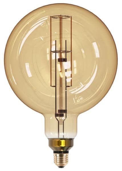 Lampe filament Led dorée globe diamètre 200mm - 8W - E27 - 2200K - 806lm - dimmable - IP20 vue 1