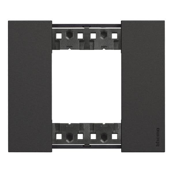 LNow plaque 2 modules Noir pour support référence K4702 vue 1
