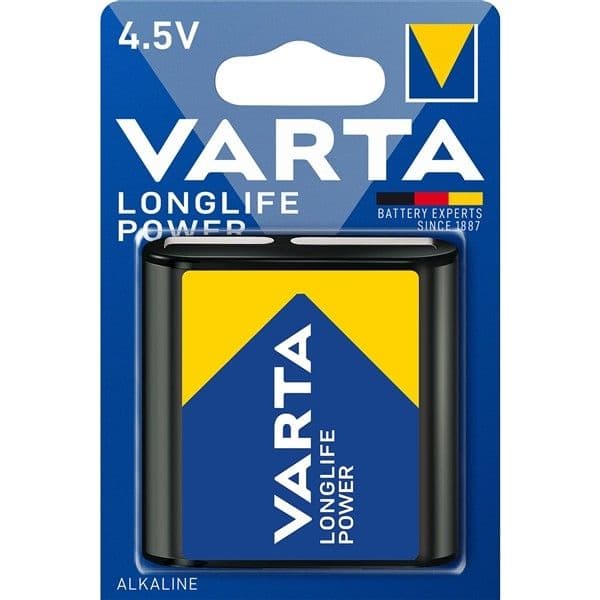 Blister de 1 piles alcaline Longlife Power Varta 4.5V 3LR12 vue 1