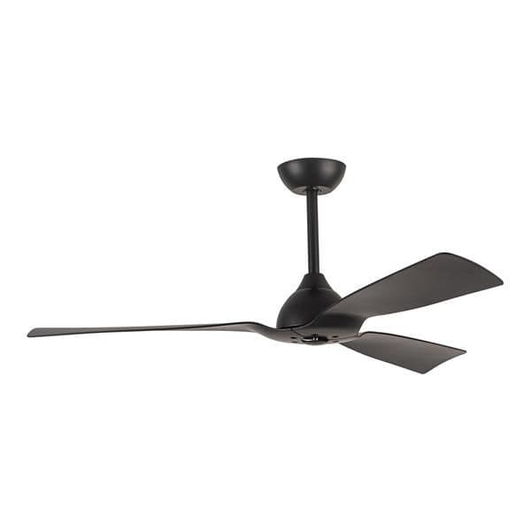 Ventilateur décoratif étanche IP44 Noir, 3 pales, avec commande diamètre 132 DC 35W vue 1