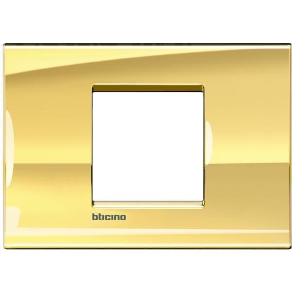 LivingLight - plaque rectangulaire large 2 modules Or vue 1