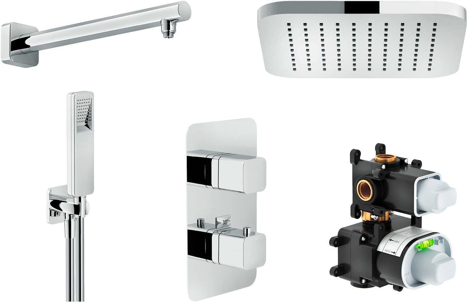 COMNINATION DOUCHE A ENCASTRER LOOP CHROME vue 1