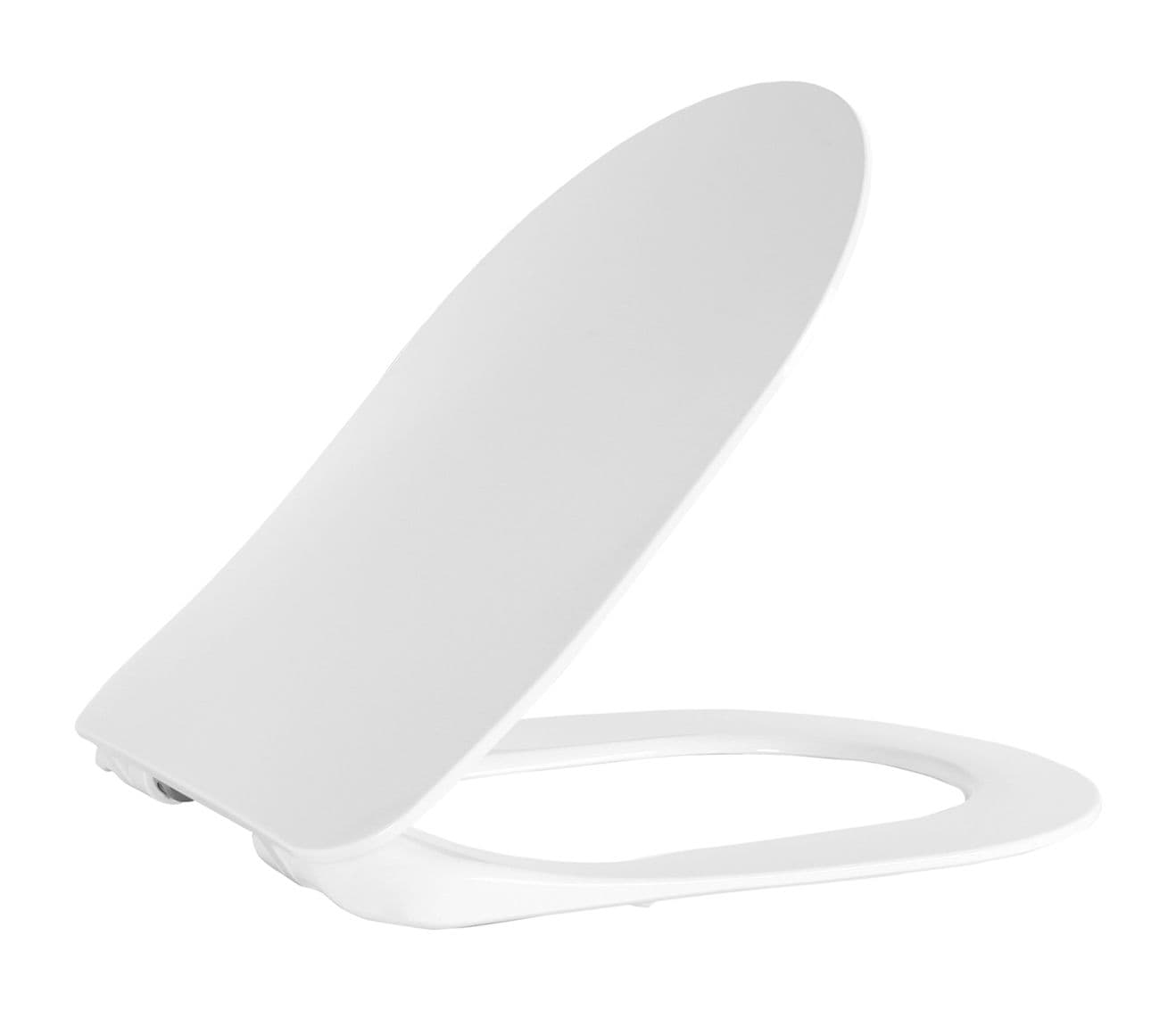 CREAVIT DUCK ABATTANT WC - MODÈLE D - DESIGN FIN - FREIN DE CHUTE - DÉCLIPSABLE - DUROPLAST - CHARNIÈRES EN INOX - BLANC MAT vue 1