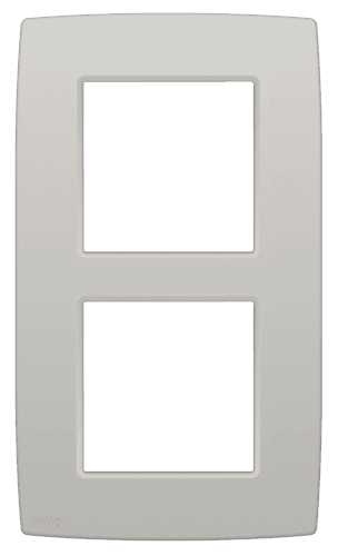 Plaque de recouvrement double, entraxe de 60 mm, verticale, couleur Niko Original light grey vue 1