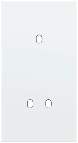 Plaque de recouvrement double, verticale 71 mm d'entraxe, pour une fonction de commutation simple et une double, Niko Toggle steel white coated vue 1