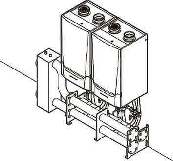 SYSTEME CASCADE PREFAB COMPLET POUR MONTAGE EN LW DE 2X QUINTA ACE 160 REMEHA vue 1