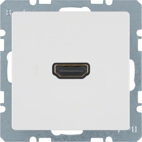 Prise Hdmi Berker Q.1 / q,3 Blanc polaire, Velours vue 1