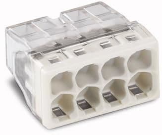 Borne pour boîtes de dérivation COM borne pour 8 conducteurs couleur du boîtier transparent, Gris vue 1
