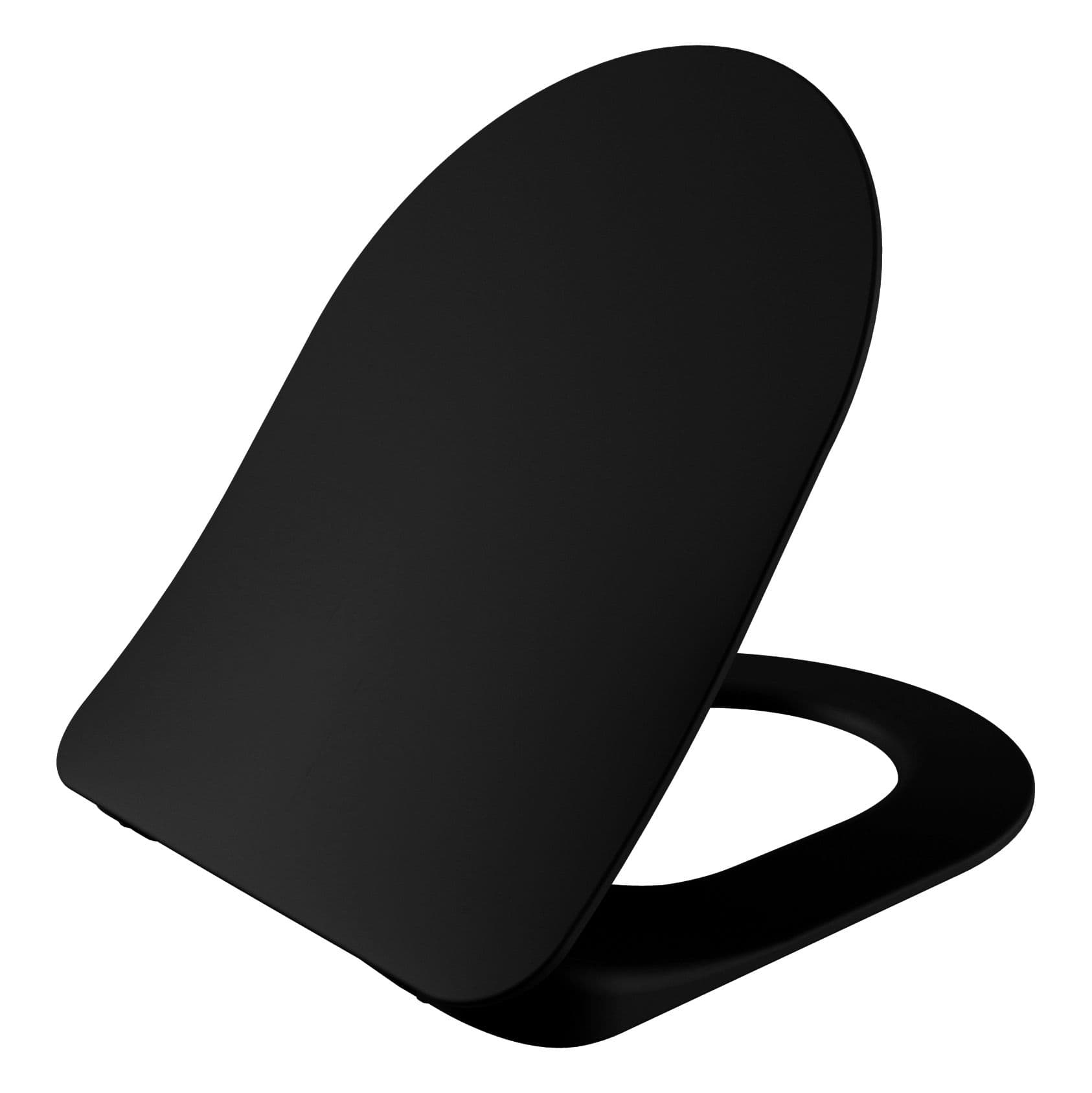 CREAVIT DUCK ABATTANT WC - MODÈLE D - DESIGN FIN - FREIN DE CHUTE - DÉCLIPSABLE - DUROPLAST - CHARNIÈRES EN INOX - NOIR CHARBON vue 1