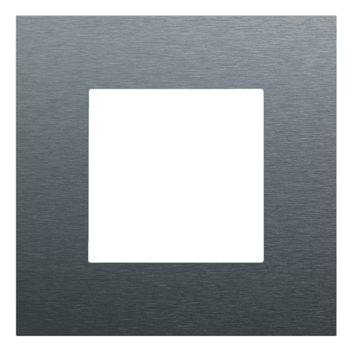 Plaque de recouvrement simple, couleur Niko Pure alu blue grey brushed vue 1
