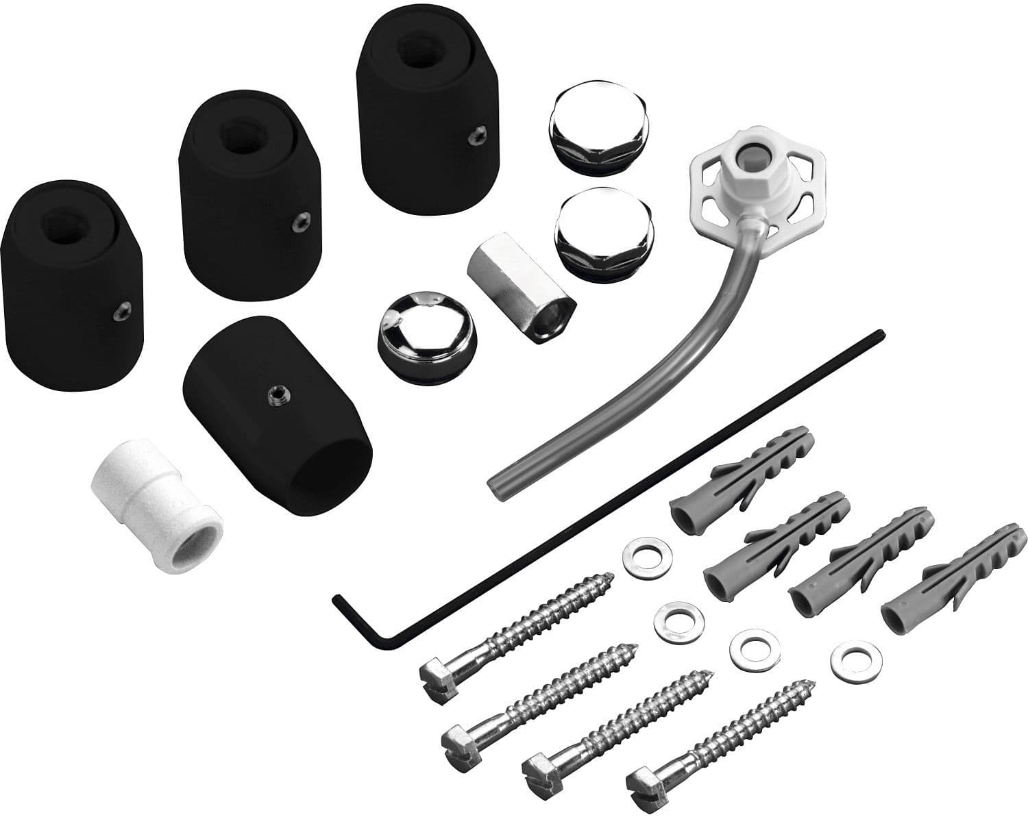 BEVESTIGINGSSET VOOR D-RADIATOR TIMES MAT ZWART vue 1