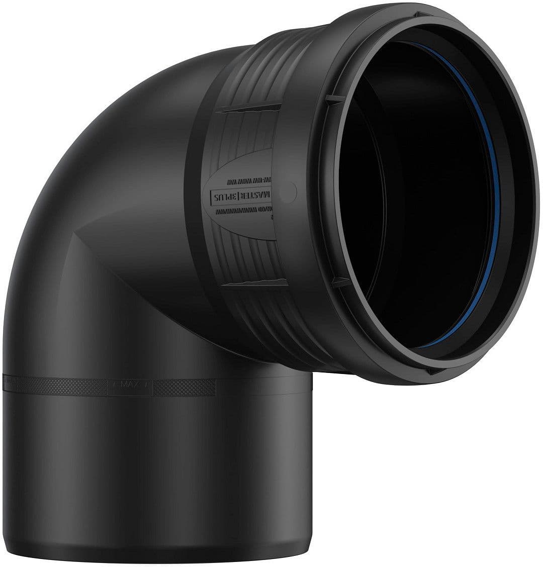 COUDE PP 90°MF 125MM NOIR vue 1