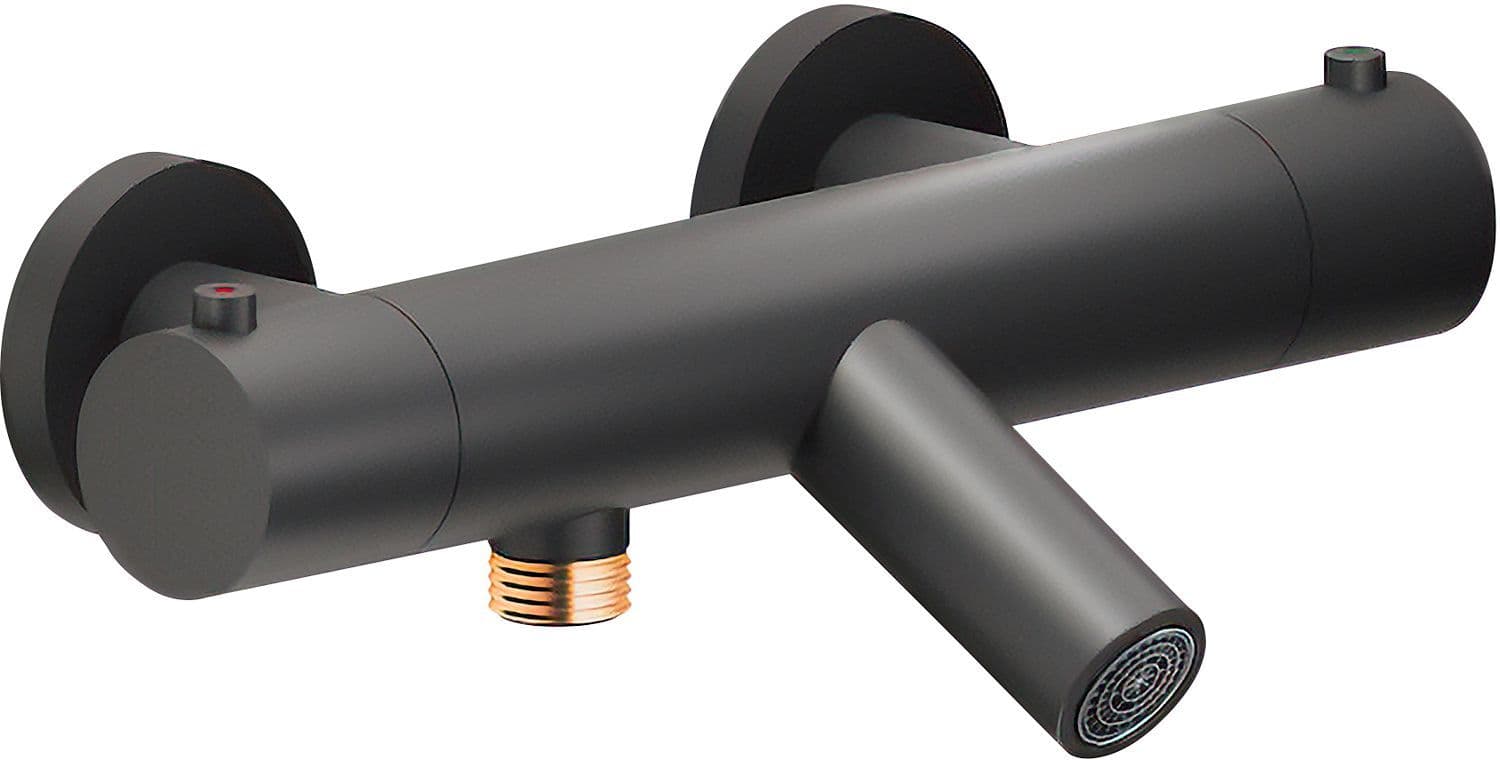 THERMOSTAT BAIN LIVE/VELIS NOBILI NU NOIR MAT vue 1