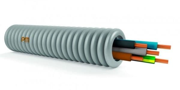 Tube précâblé Vob 5G2.5 diamètre 20mm en rouleau de 50m classe CPR: ECA vue 1