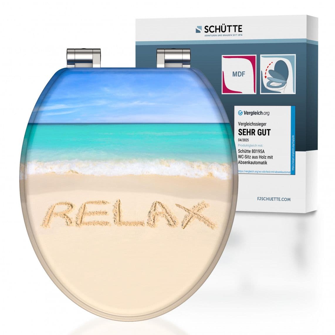 80131 abattant WC en MDF RELAX, avec frein de chute vue 1