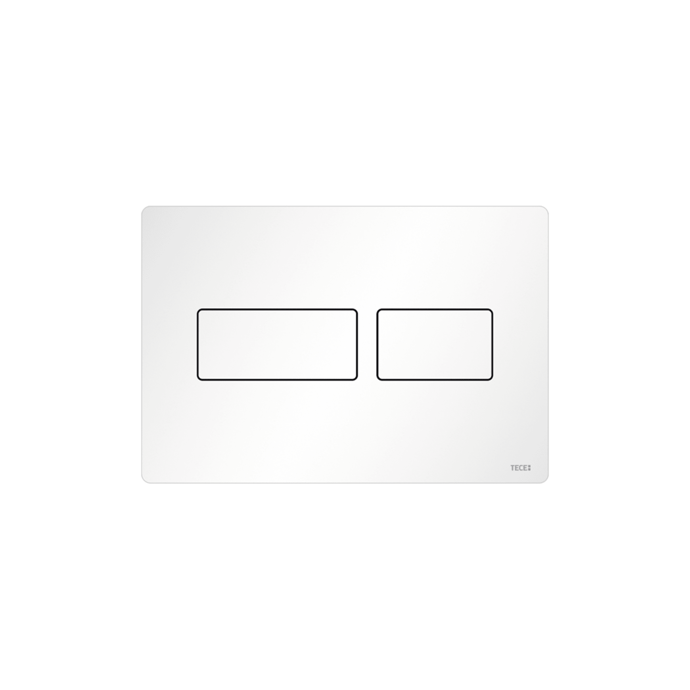 PLAQUE DE DÉCLENCHEMENT WC TECESOLID, DOUBLE TOUCHES, BLANC MAT vue 1